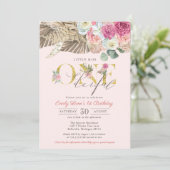 Miss ONEderful Boho Floral First Birthday Kaart (Staand voorkant)