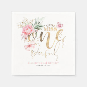 Miss Onederful Cute Floral 1 september Nap Servet