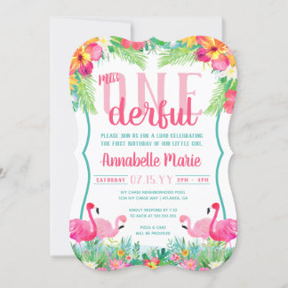Miss ONEderful First Birthday Luau Kaart
