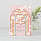 Miss Onederful Groovy Rainbow 1 geboortedag Kaart (Staand voorkant)