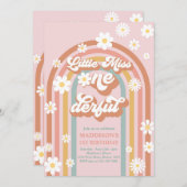 Miss Onederful Groovy Rainbow 1 geboortedag Kaart (Voorkant / Achterkant)