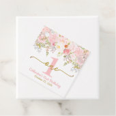 Miss Onederful Roze Roses First Birthday Bedankjes Labels (In situ)