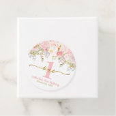 Miss Onederful Roze Roses First Birthday Bedankjes Labels (In situ)