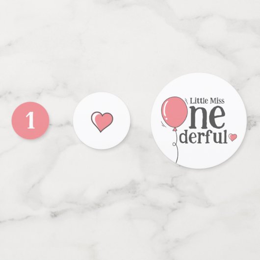 Miss Onederful verjaardag roze aangepaste foto Confetti (Voorkanten)