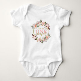 Miss ONEderful Verjaardag Shirt, Boho, Floral Todd Romper