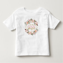 Miss ONEderful Verjaardag T-shirt, Boho, Bloemen Kinder Shirts