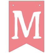 Miss Onerful 1e Verjaardag Foto Kinder Roze Vlaggetjes (Tweede vlag)