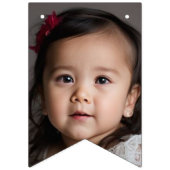 Miss Onerful 1e Verjaardag Foto Kinder Roze Vlaggetjes (Eerste vlag)