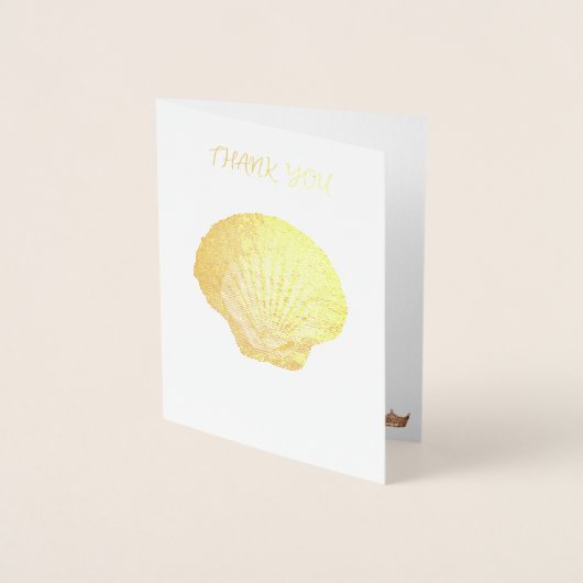 Miss Pageant Custom Photo Seashell Bedankt Folie Kaarten (Voorkant)