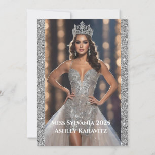 Miss Pageant Glitter Autograph Kaart