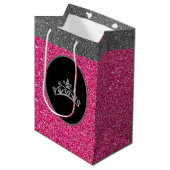 Miss Pageant Tiara Crown Rose FX Glitter Sac cadea (Devant Angle)
