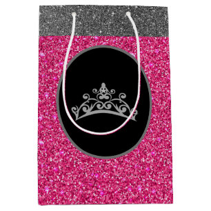 Miss Pageant Tiara Crown Rose FX Glitter Sac cadea
