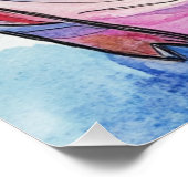 Miss Piggy Aquarelle Poster pour enfants (Coin)