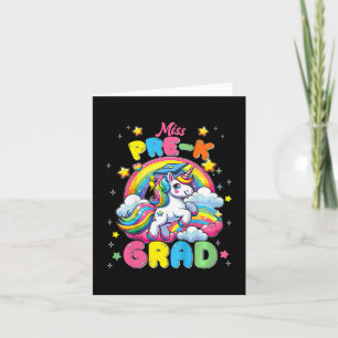Miss Pre K Grad Eenhoorn Laatste Schooldag Afstude Kaart