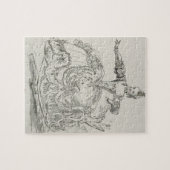 Miss Puvigne als het levende standbeeld, in Pigmal Legpuzzel (Horizontaal)