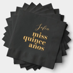 Miss Quince Años Noir et or