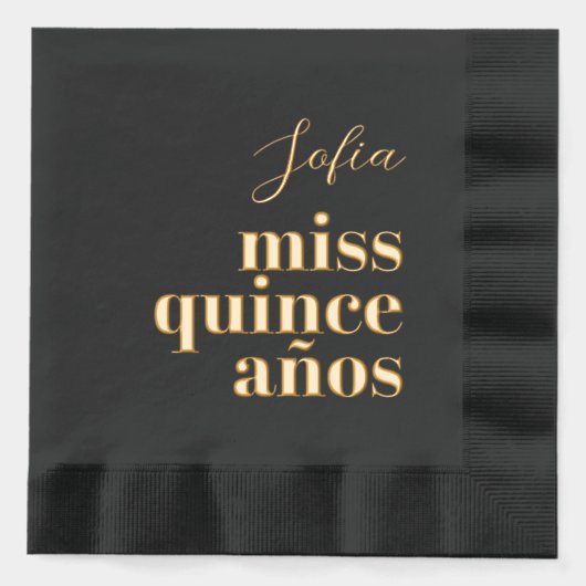 Miss Quince Años Noir et or (Recto)