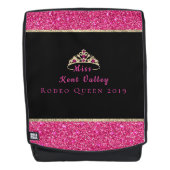 Miss Rodeo Crown Custom Name-rugzak Rugtassen (Voorkant)