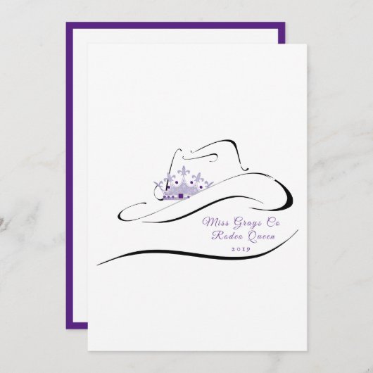 Miss Rodeo Crown Pageant Note Cards Notitiekaartje (Voorkant / Achterkant)