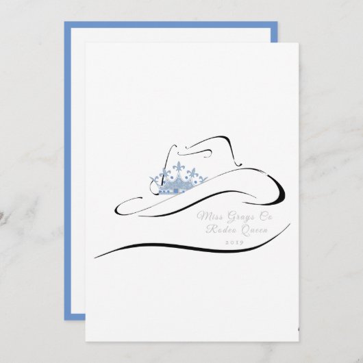 Miss Rodeo Crown Pageant Note Cards Notitiekaartje (Voorkant / Achterkant)