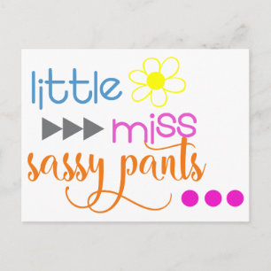 Miss Sassy Pants Briefkaart