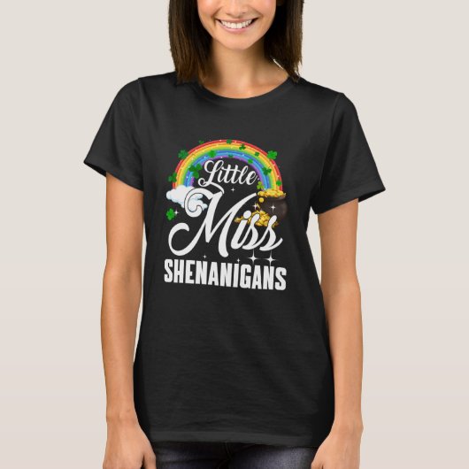Miss Shenanigans Rainbow St Patricks Day Gi T-shirt (Voorkant)