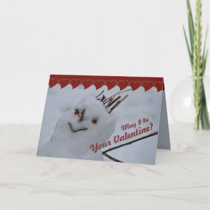 Miss Snowman CC0382 Valentijn Wenskaart Feestdagen Kaart