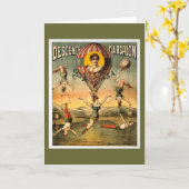 Miss Stena Flying Trapese Circus Poster Kaart (Gele Bloem)
