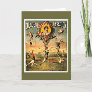 Miss Stena Flying Trapese  Circus Poster Kaart