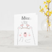 Miss Teddy Bear Carte de voeux (Fleur jaune)