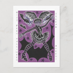 Miss Teen Halloween briefkaart