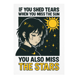 Miss the stars foto afdruk