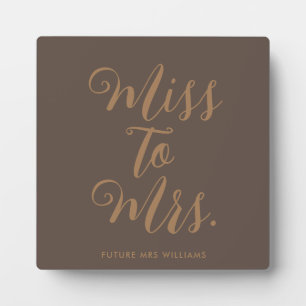 Miss to Mrs Banner Moderne Bruidsfeest Prop Fotoplaat