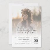 Miss to Mrs Boho Floral Vrijgezellenfeest Foto Kaart (Voorkant)