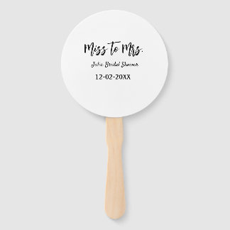 Miss to Mrs bridal shower stylish simple add name  Handwaaier