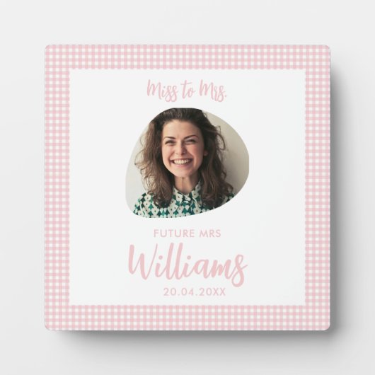 Miss to Mrs. Bride Future Mrs. Boho Vrijgezellenfe Fotoplaat (Voorkant)