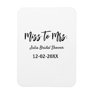 Miss to Mrs bruiloft chic eenvoudig naam toevoegen Magneet