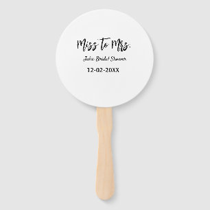 Miss to Mrs bruiloft feestelijke eenvoudige naam t Handwaaier