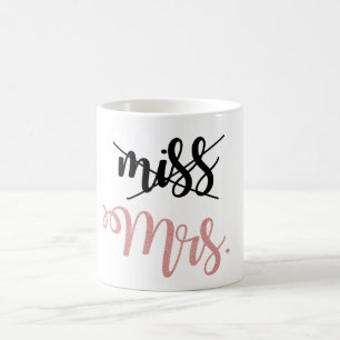 Miss to Mrs Bruiloft koffiekopje Koffiemok