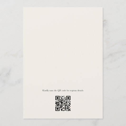 Miss to Mrs Coquette Bow QR Code Bridal Shower Kaart (Achterkant)