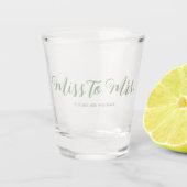 Miss to Mrs Modern Boho Script Bachelorette Shot Glas (Voorkant)