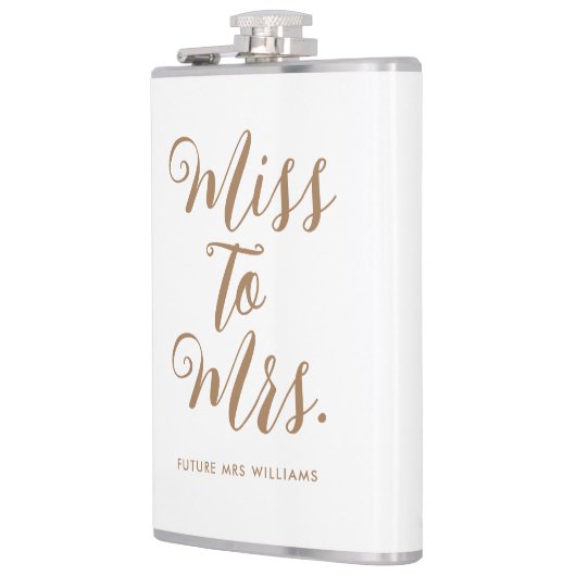 Miss to Mrs Moderne Bruiloft Feest  Heupfles (Links)