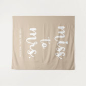 Miss to Mrs Name Vrijgezellenfeest Foto Backdrop Wandkleed (Voorkant (horizontaal))
