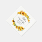 Miss to Mrs. | Zonnebloem Herfst Vrijgezellenfeest Servet (Hoek)