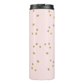 Miss To Mrs. | Zwart en goudhart en ringhuwelijk Thermosbeker (Achterkant)