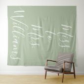Miss tot Mrs Banner Bruidsfeest Backdrop Sage Wandkleed (In Situ (horizontaal))
