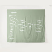 Miss tot Mrs Banner Bruidsfeest Backdrop Sage Wandkleed (Voorkant (horizontaal))
