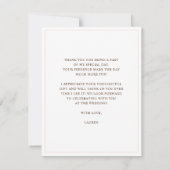 Miss tot Mrs. Bruidsfeest Plat Bedankkaart (Achterkant)