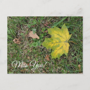 Miss U, Herfst Leaf Briefkaart