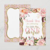 Miss UN Carte de remerciements d'anniversaire, Boh (Devant / Derrière)